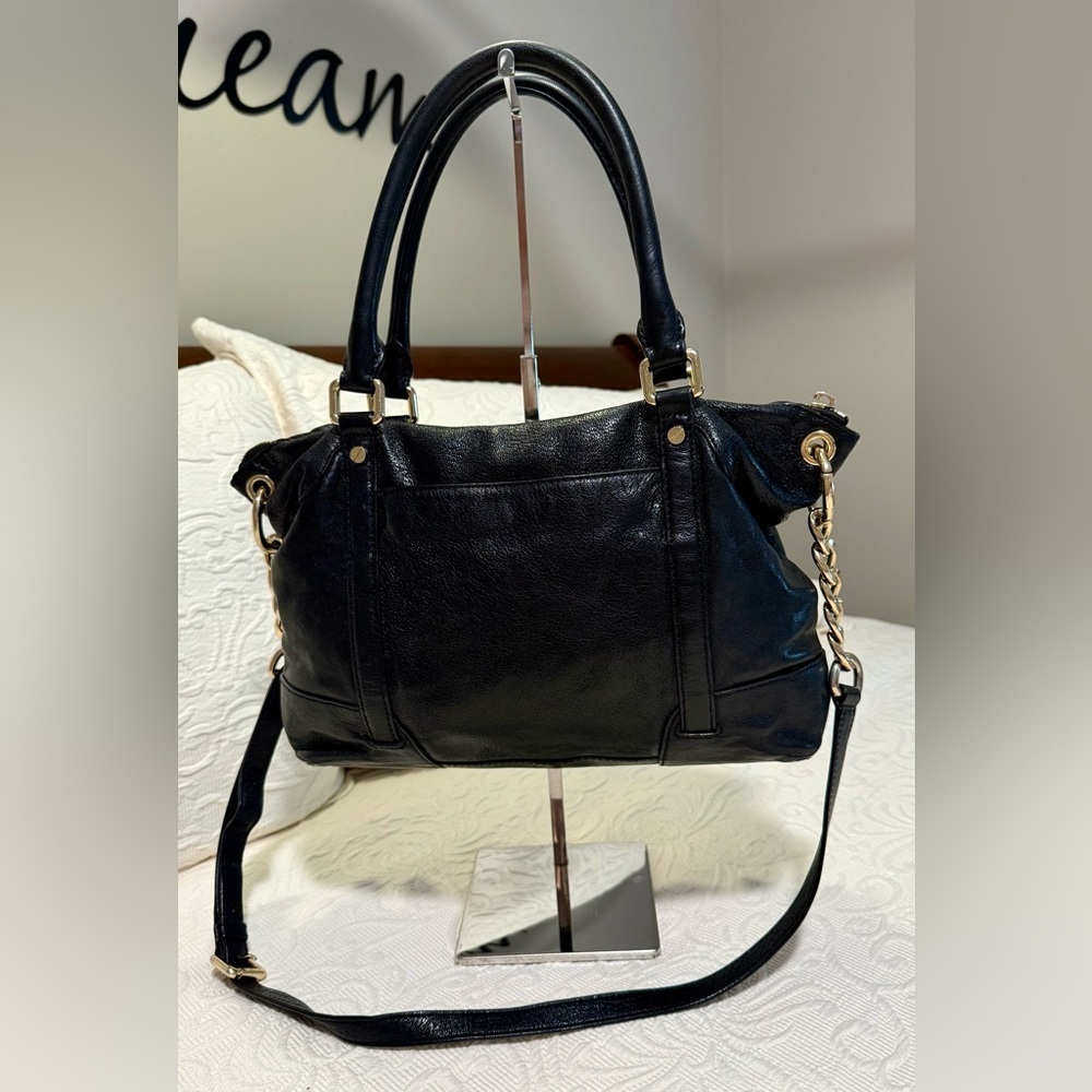 Gently Used Michael Kors Black Leather Handbag - Picture 4 of 9